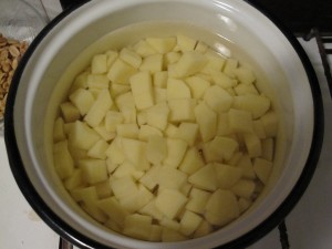 Friptura cu piure de cartofi